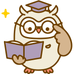 Owl with book