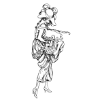lady with basket (animated)