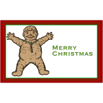 Retro gingerbread man for Christmas