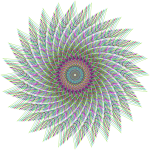 Prismatic Vortex Line Art No Background Free SVG