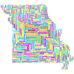 Missouri Map Typography
