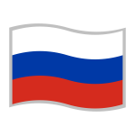 Russian flag with a light waving effect