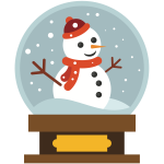 Snowman in a crystal ball