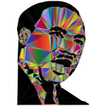 Martin Luther King Jr Low Poly Polyprismatic