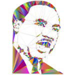 Martin Luther King Jr Low Poly Polyprismatic Variation 2
