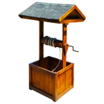 Wooden Draw Well Vectorized