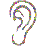 Ear Silhouette Low Poly Polyprismatic