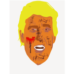 Trump zombie head