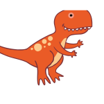Dinosaur in orange color