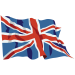United Kingdom Flag In The Wind