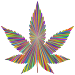 Polyprismatic Rays Marijuana Leaf Silhouette