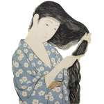 Hashiguchi Goyo Woman Combing Her Hair