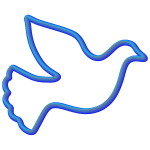 Peace Dove Outline 3D