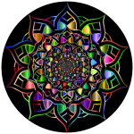 Geometric Interleaved Mandala Line Art Chromatic