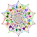 Geometric Interleaved Mandala Line Art Chromatic No BG