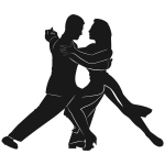 Dancing Couple Silhouette By Alexey Marcov