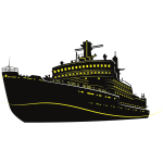 Ship silhouette vector image