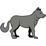 Wolf grey silhouette