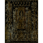 Virgin Mary Detailed Intricate Ornate Mural Gold