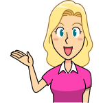 Female presenter animated image
