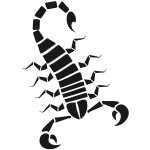 Scorpion stencil art silhouette