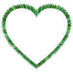 Grass Heart Frame Green
