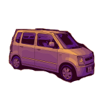 Pink minivan