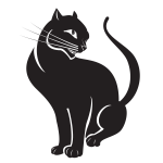 Cat silhouette clip art