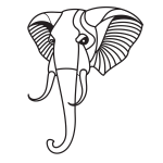 Elephant silhouette clip art
