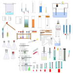 Chemistry (laboratory) glassware and misc items | Free SVG