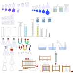 Chemistry (laboratory) glasswear set 1 | Free SVG