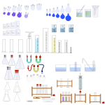 Chemistry (laboratory) glassware and misc items | Free SVG