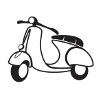 Scooter motorbike silhouette