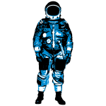 Blue astronaut