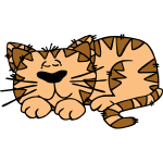 Sleeping cartoon cat-1572601661
