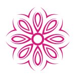 Pink flower clip art shape