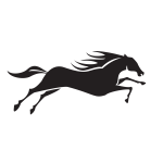 Horse running silhouette clip art