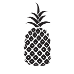 Pineapple silhouette graphics