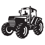 Tractor silhouette clip art