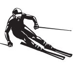 Skier silhouette clip art