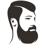 Man with beard silhouette clip art