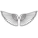 Wings silhouette monochrome