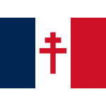Flag of Free France (1940-1944) Cross of Lorraine variant