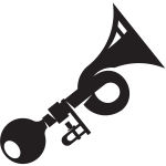 Trumpet silhouette monochrome