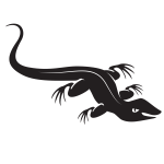 Black lizard silhouette