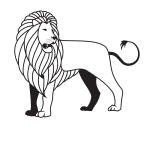 Lion's silhouette