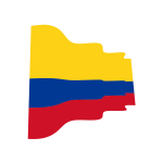 Colombian flag wavy