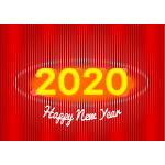 Simple 2020 New Year card