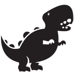 Dinosaur caricature clip art