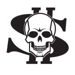 Dollar symbol and a skull